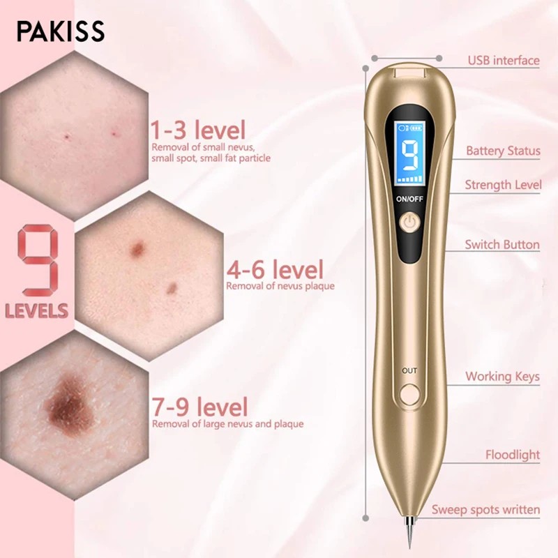 PAKISS 2026 Professional 9-Level Adjustable Beauty Pen for Skin Imperfection