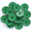GANSSIA 1 Inch (25mm) Round Flatback Buttons Sewing Dark Green