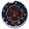 CounterArt Absorbent Stoneware Car Coaster, Firefighter, Set of 2