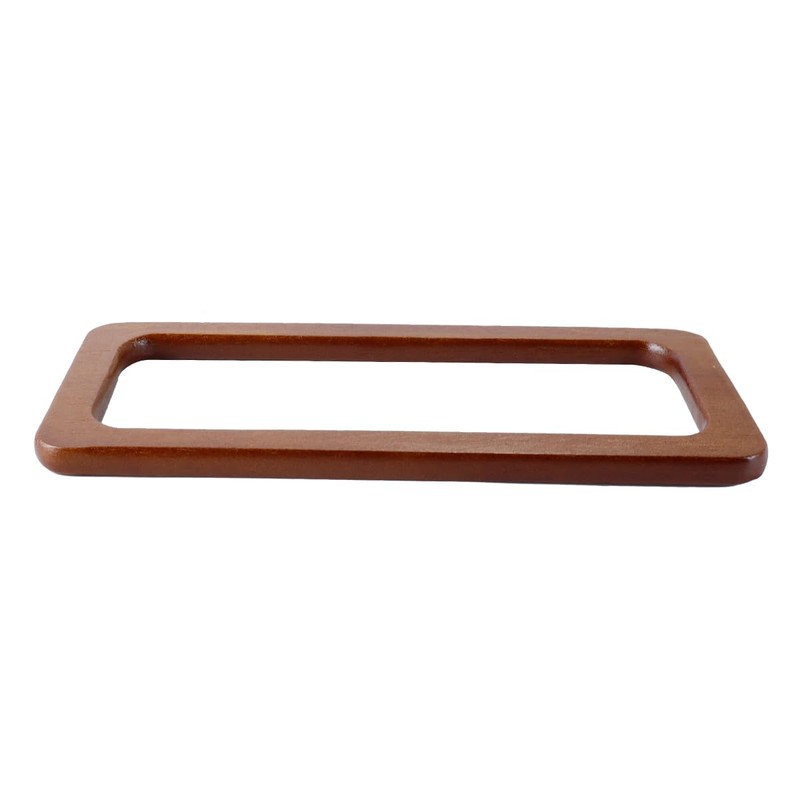 Ausi 2Pcs 20cm Rectangle Wooden Bags Handle DIY Sewing Brackets