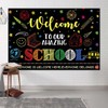 Welcome School Backdrop - First Day Banner Large Fabric Poster