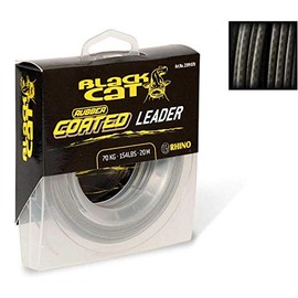 Black Cat Rubber Coated Leader - Catfish Fishing Tackle Line Traces Hooklink