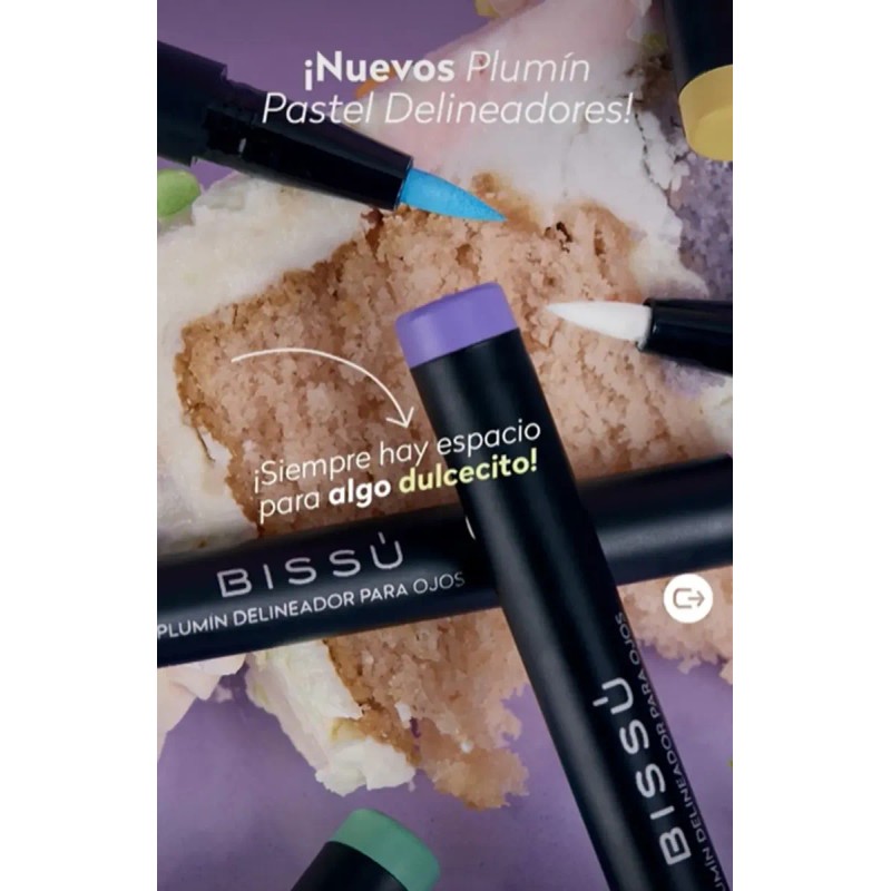 Kit Plumín Delineador Para Ojos Tonos Pastel Bissú Original