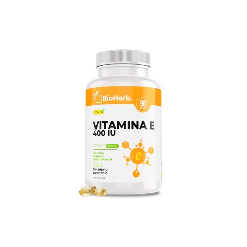 BioHerb® | Vitamina E 400 IU | Antioxidante, Apoyo al