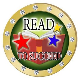 Crown Awards Reading Gold Rhinestone Pin, Gold Reading Pins, 100 Pack Prime