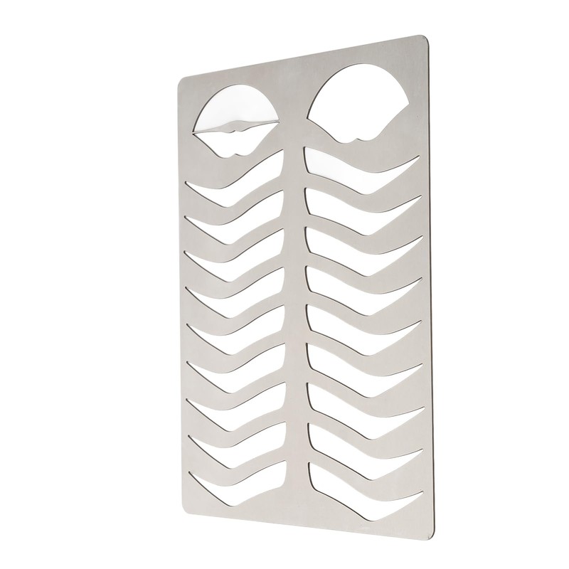 Sonew Eyebrow Lip Stencil, Brushed Silver, Thickened, Stainless Steel, Reusable