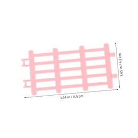 Abaodam 10pcs Miniature Plastic Fence Panel Realistic Farm Play Accessories for Dollhouses Gardens Safe Decorative Fencing for Miniature Scenes Educational Activities