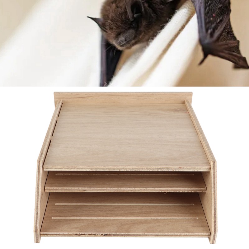 Bat House Handcrafted Weatherproof Corrosion Protection Wooden Bat Box for