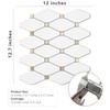 STICKGOO 1 Sheet Peel and Stick Backsplash, Pure White Marble