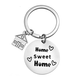 MXXGMYJ 2025 New Home Gifts Keychain Housewarming Gift for New Homeowner Sweet Home Gift Key Chain Rings for Couple First Home Gifts for Husband Boyfriend Friends Clients Kids