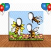 Bee Themed Hole in Face Cutout, 42 x 72 Inch