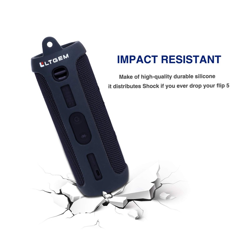 LTGEM Silicone Case Compatible with JBL FLIP 5 Waterproof Portable