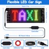 Mini Scrolling LED Car Sign,Bluetooth USB 5V Flexible Panel 7''x3''