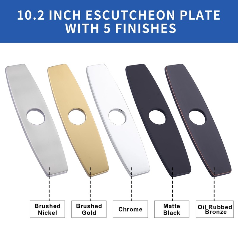ARCORA 10.2 Inch Faucet Plate, Kitchen or Bathroom Faucet Deck