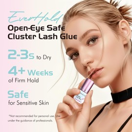 Winkgiggle Lash Clusters Glue －Strong Hold Eyelash Extension Glue | 3-4 Weeks Long Lasting | Waterproof & No Irritation | 2-3 Sec Drying time | Beginner DIY or Professional 5ML(M60)