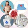 M METERXITY 6-Pack Rhinestone Heart Iron-on Patches 4.5cm Red Adhesive
