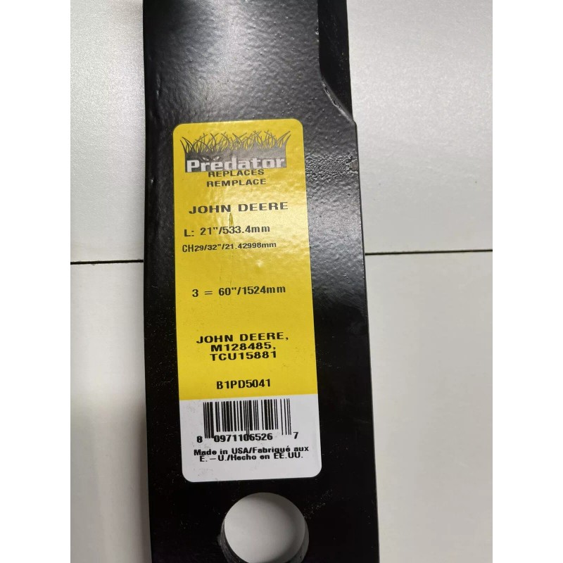 XHT Qty/3 21" XHT Predator 2 B1PD5041 Gator Blades for