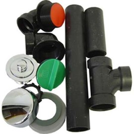 Watco 900-PP-ABS-CP Chrome Push Pull Waste and Overflow (w/ Test Kit)