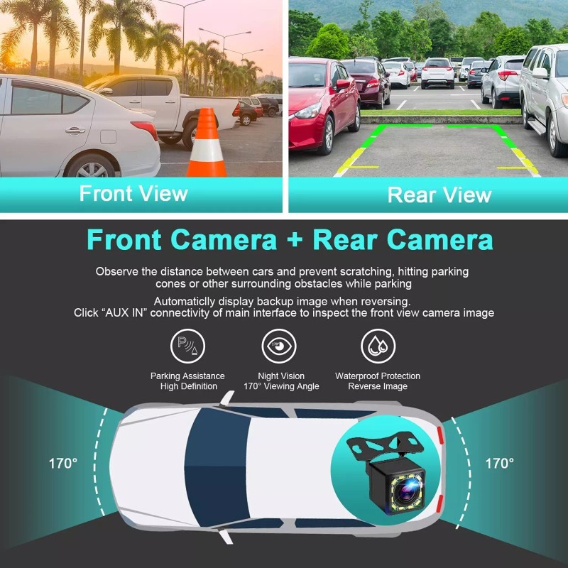 SANPTENT Double Din Car Stereo Radio Audio Receiver Compatible with