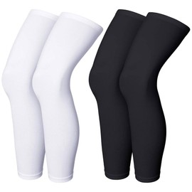 Sky T 스카이티 컴프레션 레그 슬리브 길이 남성용 스포츠 사이클링, 러닝, 농구 [White] Skyty Compression Leg Sleeve Length for Men's Sports Cycling, Running, Basketball [White]