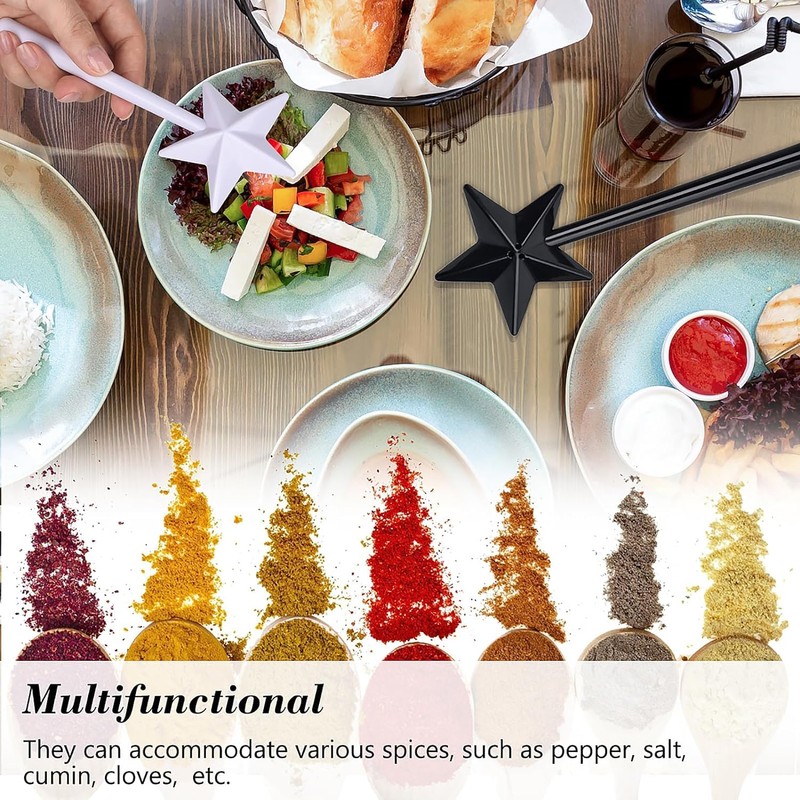 THJOPOKEEL 2 Pcs Salt and Pepper Shakers, Magic Star Wand