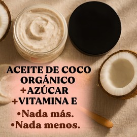 Exfoliante Facial - Natural - Orgánico - Suave - Limpieza - Aceite de Coco - Vitamina E - Azúcar de Caña - Fácil de usar -Skin Care 200 g - Ga Tlali - Cuidado de piel