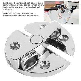 316 Marine Stainless Steel Boat Door Latch Round Turn Button Catch Rotate Latch Lock for Boat Door Cabinet Hatchway Marine Hardware Accessories