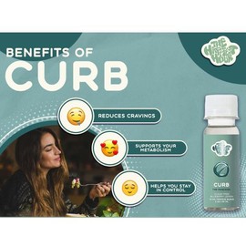 CURB - 12 Pack Sugar-Free Blueberry Lemon Terpene Wellness Vitamin Supplement Shots – Supports Appetite Control, Cravings, & Mood Enhancement   