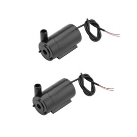 SIPYTOPF 2Pcs DC 3-5V Micro Submersible Mini Water Pump for Aquariums Fish Tank Pond Fountain Hydroponics Garden (2Pcs Black)