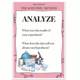 The Scientific Method Classroom Poster - Step 5 Analyze - Science Classroom Poster - 12 x 18 Inch - Classroom Decor - Classroom Must Haves - Back To School Decor - CPS0441