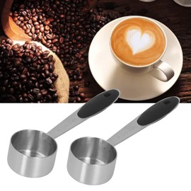 Tissting Cuchara de Café, 2 Cucharas Medidoras de Acero Inoxidable, 30 ml - Cucharas Medidoras para Café, Grano, Leche en Polvo, Ideal para Cocina, Bar, Viaje, Uso Diario