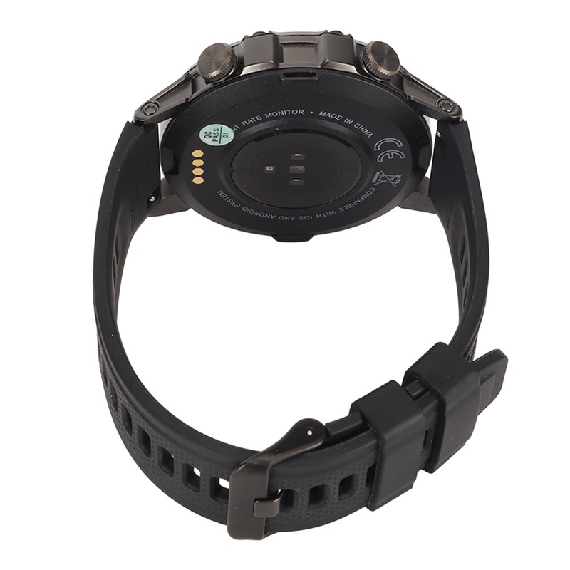 Black Outdoor Smartwatch with Speaker Waterproof Dustproof LCD Bluetooth Intelligent