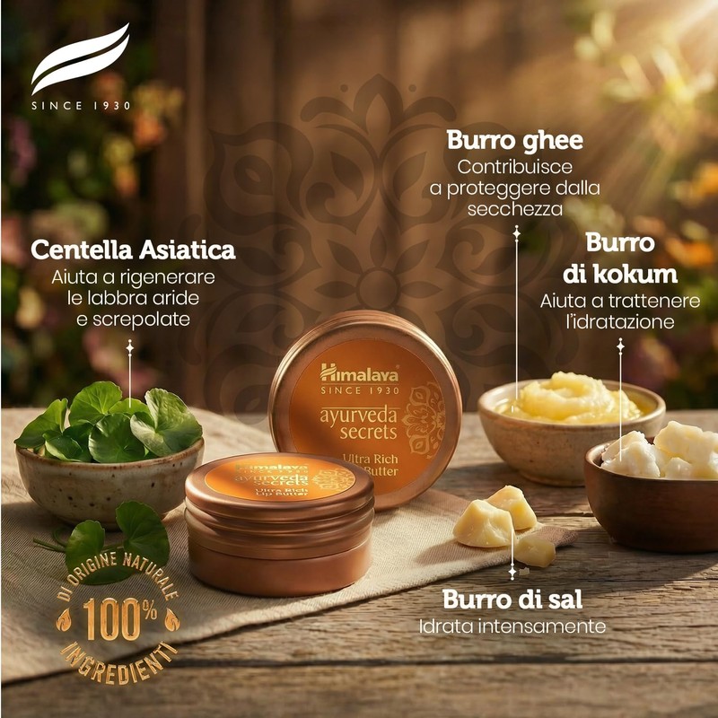 Himalaya Ayurveda Secrets Ultra Rich Lip Butter Jar – Centella