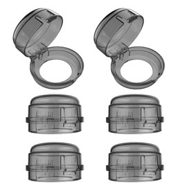 Stove Knob Safety Covers, Gas Stove Knob Locks with Adhesive Universal Size Oven Knob Covers for Child Safety Gas Stove Knob Covers Baby Pet Child Proof Stove Knob Covers - 6pcs Black