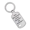 Engraved stainless steel key ring with cut-out heart, medium maturity