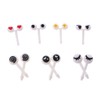MEELYHOME 10Pcs Cartoon Eye Fruit Fork Toothpick Tableware Bento Lunch