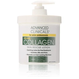 Advanced Clinicals Collagen Skin Rescue Lotion - Hydrate, Moisturize, Lift, Firm. Great for Dry Skin (Two - 16oz)