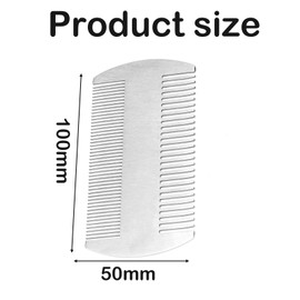 Metal Comb, Exquisite Anti-Static Stainless Steel Hair Comb, Portable Double Action Mini Beard Comb, Suitable For Different Hairstyles Daily Use Nit Comb(Silvery)