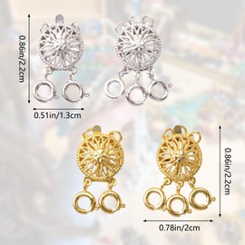 URROMA Layered Jewelry Clasp Sunflower Necklace Buckle, 4pcs Layered Necklace Clasps Bracelet Clasp Necklace Connector for Layering Layer Necklace Clasp Necklace Layering Hook