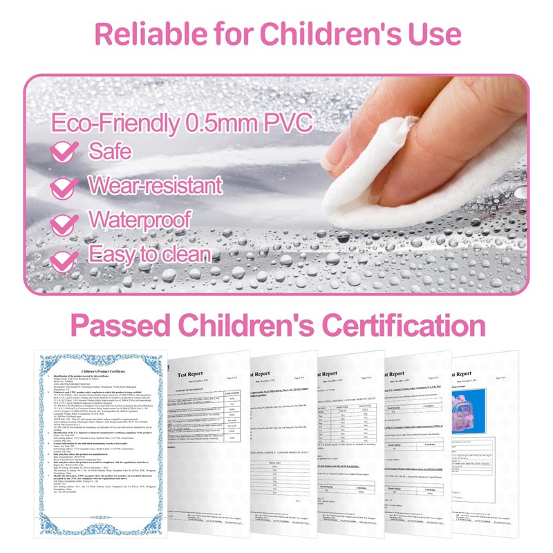 Bagseri Clear Backpack and Lunch Bag Set for Kids -