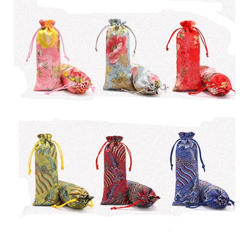 NC 10 pieces drawstring bag silk small drawstring gift jewellery