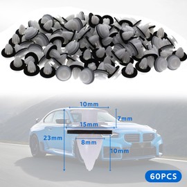 Oiieco Car Mounting Clips, Pack of 60 Universal Door Trim Clips, Bumper Attachment, Door Trim Clips Made of Plastic, Ideal for Car Interior Trim