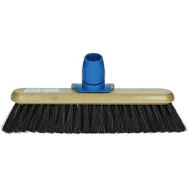 Sorbo Room Broom - 30 cm - Wooden Floor Broom with Soft Hair Blend Including Horse Hair - For Smooth Floors Such As Wood, Laminate, Tiles - Without Handle - Easy & Scratch-Free Cleaning