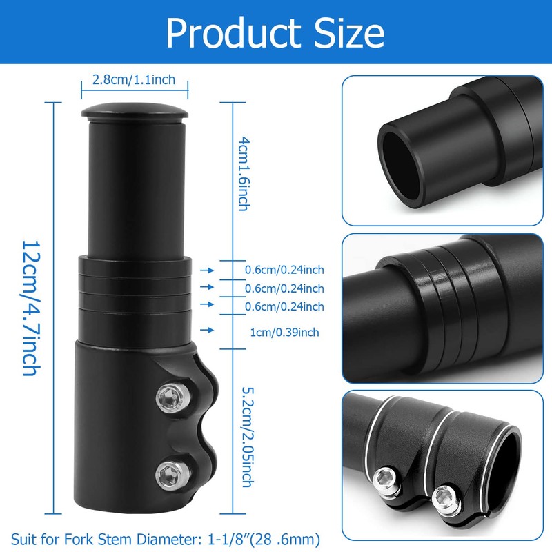Aohcae Handlebar Riser Bicycle, Bicycle Handlebar Raiser Handlebar Riser Stem