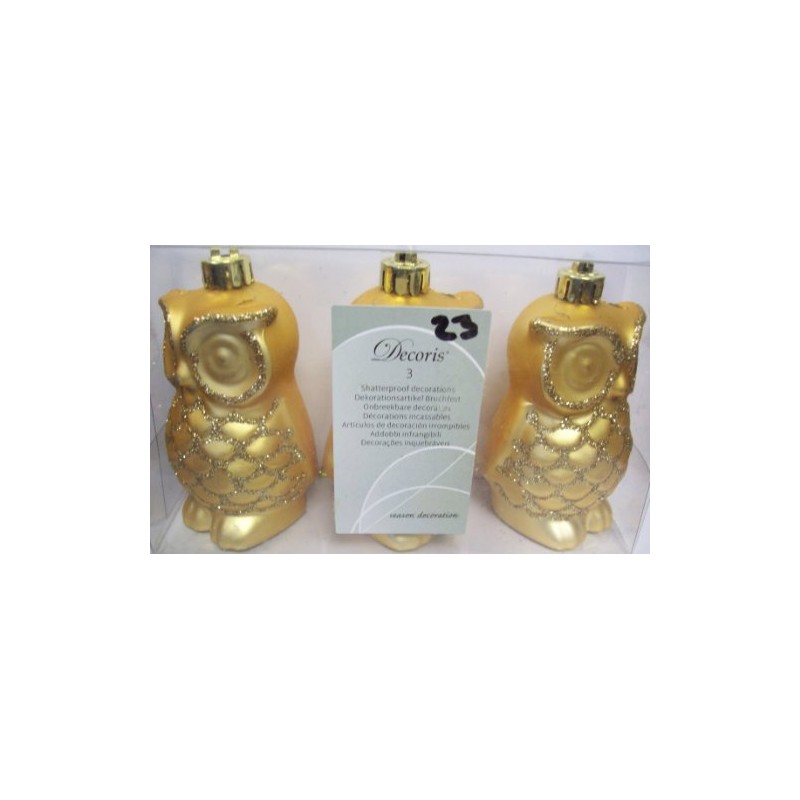 Gold Owl Baubles