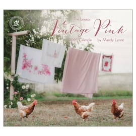 Legacy Vintage Pink 13 x 12 Paper 2025 Hanging Wall Calendar