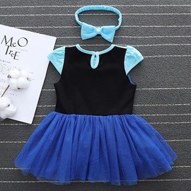 Lito Angels Baby Girls Princess Fancy Dress Up Costume Infant Bodysuit Romper with Bow Headband Age 18-24 Months, Blue 344