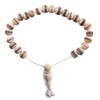 BUDDHAFIGUREN Hand-Mala Buddhist Bracelet White Horn with Stones 9 mm