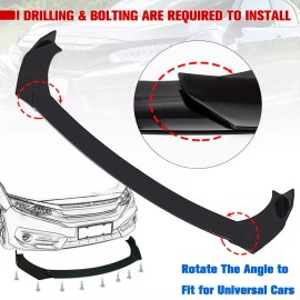 Unbranded For Infiniti G37 G35 Sedan Glossy Black Front Bumper Lip Splitter Side Skirts