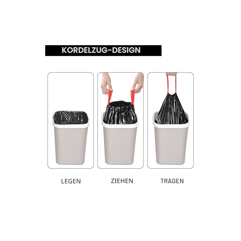 Aitodos Pack of 60 Bin Liners, 35 L, L x